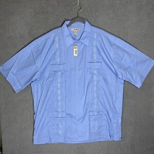 FOXFIRE Sportswear Men's 2XT Embroidered Poly/Cotton Guayabera Wedding Shirt